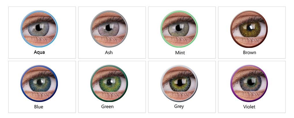 Цвета контактных линз ColourVue 3 Tones